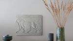 Walking Lion - ancient art replica | Wall Sculpture in Wall Hangings by Igor Petrushov. Item made of marble works with mid century modern & mediterranean style