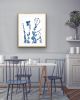 Summer Poppies (30 x 22" cyanotype painting on paper) | Watercolor Painting in Paintings by Christine So