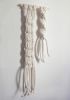 Macramé Decorations Chunky Fiber Art Pair | Macrame Wall Hanging in Wall Hangings by MACRO MACRAME by Maeve Pacheco. Item made of oak wood with cotton works with minimalism & contemporary style