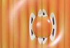 Long Shadow Series 26 (ash pale with orange sunset vertical) | Sculptures by Todd McCollister. Item composed of wood in contemporary or eclectic & maximalism style