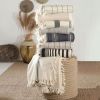 100% Cotton Throw Blankets & Bedspreads | Linens & Bedding by Lumina Design. Item made of cotton works with boho & minimalism style