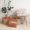 Abstract Throw Pillow | Terracotta Rust Hues | Pillows by SewLaCo. Item made of linen works with boho & minimalism style