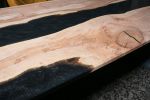 Curly White Waxed Maple Smokey Resin River Conference Table | Tables by Lumberlust Designs | Modern Shade Co. in Scottsdale