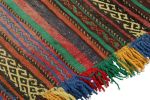 Vintage Afghan Kilim Rug with Polychromatic Stripes | Area Rug in Rugs by Rug and Kilim
