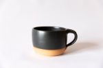 Black Modern Coffee Mug | Drinkware by Tina Fossella Pottery. Item made of stoneware