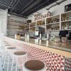 Geometric Geo 09 Cement Tiles | Tiles by Avente Tile | Parson's Chicken & Fish in Chicago. Item composed of cement