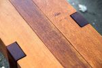 Cedar notched timber bench | Benches & Ottomans by RealSimpleWood LLC