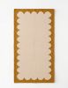 Handwoven Woolen Yellow Runner Rug | Rugs by Evergreen Carpets. Item made of wool works with boho & minimalism style