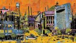 Spartanburg Cityscape | Digital Art in Art & Wall Decor by Daryl Thetford | Coldwell Banker Caine in Spartanburg. Item composed of aluminum