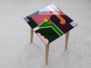 Maximalist Eclectic Abstract Resin Side End Tables | Coffee Table in Tables by Epoxy Coffee Table Shop. Item made of wood compatible with boho and contemporary style