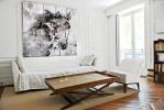 Winter Horse | Oil And Acrylic Painting in Paintings by Irena Orlov. Item composed of canvas and synthetic