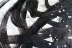Intuition | 41x31 | Large Abstract Black And White | Oil And Acrylic Painting in Paintings by Jacob von Sternberg Large Abstracts. Item composed of canvas & synthetic