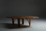 Oval Dining Table, English Burr Oak with Chapel Legs, Unique | Tables by Jonathan Field. Item made of oak wood compatible with contemporary and modern style