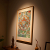Imperial Yunjin Silk Manjushri Mandala Thangka | Embroidery in Wall Hangings by Dynasty Artisan. Item composed of wood and fabric in contemporary or eclectic & maximalism style