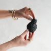 Mini Bud Vase in Rustic Black Concrete | Vases & Vessels by Carolyn Powers Designs. Item made of concrete with glass works with minimalism & contemporary style