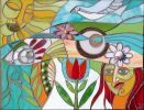 Manifesto | Mosaic in Art & Wall Decor by JK Mosaic, LLC. Item composed of glass