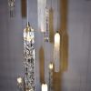 Crystal Falls 56 Glass Pendants in Cylindrical Shape | Pendants by Galilee Lighting. Item made of metal with glass works with modern & traditional style