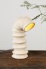 Rakis Lite Table Lamp - White Sculptural Desk Lamp | Lamps by Catalin Filip. Item composed of ceramic in contemporary or eclectic & maximalism style