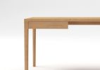 FRONT – Minimalist Work Desk in Solid Oak Wood | Tables by MOR Design. Item composed of oak wood in minimalism or mediterranean style