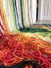 Mid-Century modern fiber frame | Wall Sculpture in Wall Hangings by HILO Fiber Art. Item made of canvas