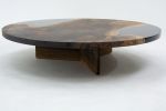 Black Resin Epoxy Table Walnut Wood Art | Dining Table in Tables by TigerWoodAtelier. Item composed of walnut in minimalism or contemporary style