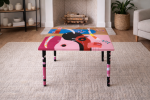 Colorful Side Coffee Table, Handmade Abstract Resin Wood Art | Tables by Epoxy Coffee Table Shop. Item composed of wood compatible with boho and mid century modern style