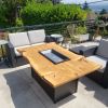Live Edge Juniper Outdoor Fire Table | Dining Table in Tables by Closed Loop Woodworks. Item composed of wood