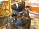 Bear Hug | Public Sculptures by Jim Sardonis | Helen A Thompson School in West Gardiner. Item made of marble
