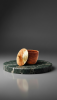 Sculptural Apple Wood Vessel with Genuine Gold Leaf Inlay | Decorative Bowl in Decorative Objects by Holzkunst Samuel Meisinger. Item composed of wood in art deco or modern style