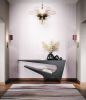 Star Axis Console in Black Matte Aluminum by Neal Aronowitz | Console Table in Tables by Neal Aronowitz. Item composed of metal in minimalism or mid century modern style