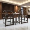 Legacy Minimalist Ming Dynasty Style Horseshoe Armchair Trio | Chairs by Dynasty Artisan. Item composed of wood in minimalism or contemporary style