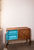 Inside-Out Corto, Sideboard Cabinet, Cerulean Blue | Storage by Sergio Mannino Studio. Item made of wood