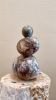 Horsehair Raku Cairn | Elemental Balance: Veins on Fire | Sculptures by Elena Miller. Item composed of ceramic in contemporary or modern style