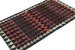 Vintage Kurdish Persian Kilim with Blue and Red Geometric | Area Rug in Rugs by Rug and Kilim