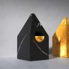 "Nostalgia" marble jewerly chest in Black and Yellow | Decorative Box in Decorative Objects by Carcino Design. Item made of marble works with minimalism & contemporary style