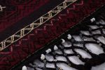 Antique Balisht Tribal Textile with Red and Black Geometric | Area Rug in Rugs by Rug and Kilim