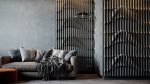 LEDA - Wall & Ceiling Panel | Paneling in Wall Treatments by Mikodam Design. Item composed of oak wood & wool compatible with minimalism and mid century modern style