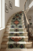 Handwoven Woolen Stair Runner Rug | Rugs by Evergreen Carpets. Item composed of wool in boho or minimalism style