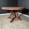 The Dakota Round Dining Table | Tables by Lumber2Love. Item made of oak wood works with mid century modern & contemporary style