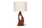 Amorph Helix Table Lamp, Solid wood, Walnut Finish w/ Ivory | Lamps by Amorph. Item made of walnut