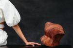 Shruti Sculpture in Florida Mahogany Wood | Sculptures by Pooja Pawaskar