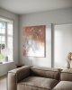How We Doin' 48"x60" mixed media painting on canvas | Mixed Media by Christine Olmstead. Item made of canvas compatible with mid century modern and contemporary style