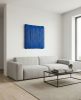 Matrix in blue | Mixed Media in Paintings by DUKOWA. Item made of wood compatible with minimalism and contemporary style