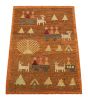 Rug & Kilim’s Swedish Rug in Brown with Figural Village | Area Rug in Rugs by Rug and Kilim
