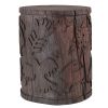 Paradisia Hand Carved Log | End Table in Tables by Pfeifer Studio. Item composed of wood in boho or eclectic & maximalism style