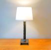 Reclaimed Ski Chairlift Cable Lamp | Table Lamp in Lamps by industrial comfort. Item made of steel works with contemporary & country & farmhouse style