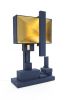 Bold Blue Floor Lamp - BOX 2 by Studio Josha | Lamps by Studio Josha. Item composed of wood and paper in contemporary or eclectic & maximalism style