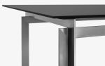 Buredo Black Glass Top & Chrome Leg Rectangular Table | Dining Table in Tables by LAGU. Item made of metal & glass compatible with minimalism and contemporary style