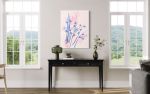 Post Modern Bamboo in Washi | Oil And Acrylic Painting in Paintings by Jan Sullivan Fowler. Item composed of paper and synthetic