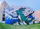 Fear the Deer | Street Murals by Bigshot Robot | Brix Apartment Lofts in Milwaukee. Item composed of synthetic